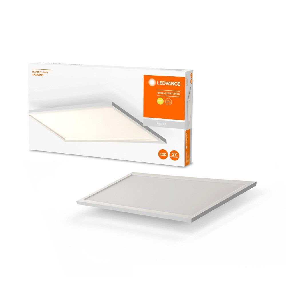 Ledvance LED Panel Aluminum, 22W, warmweiß, 1600lm, 3000K, L595mm, warmweiß
