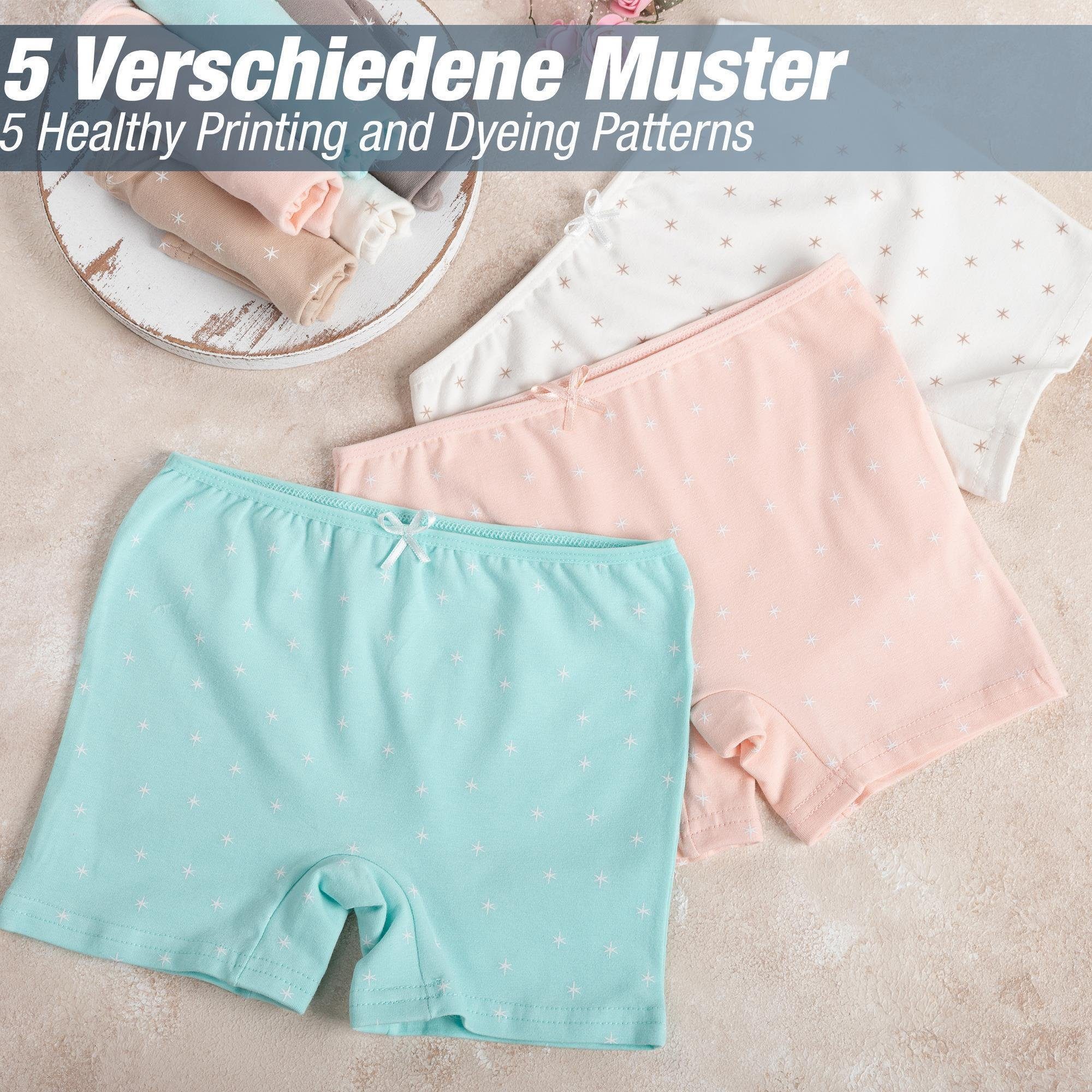 LOREZA Panty 10er Set Mädchen Pantys - Sterne - Bunt (Spar-Packung, 10-St)