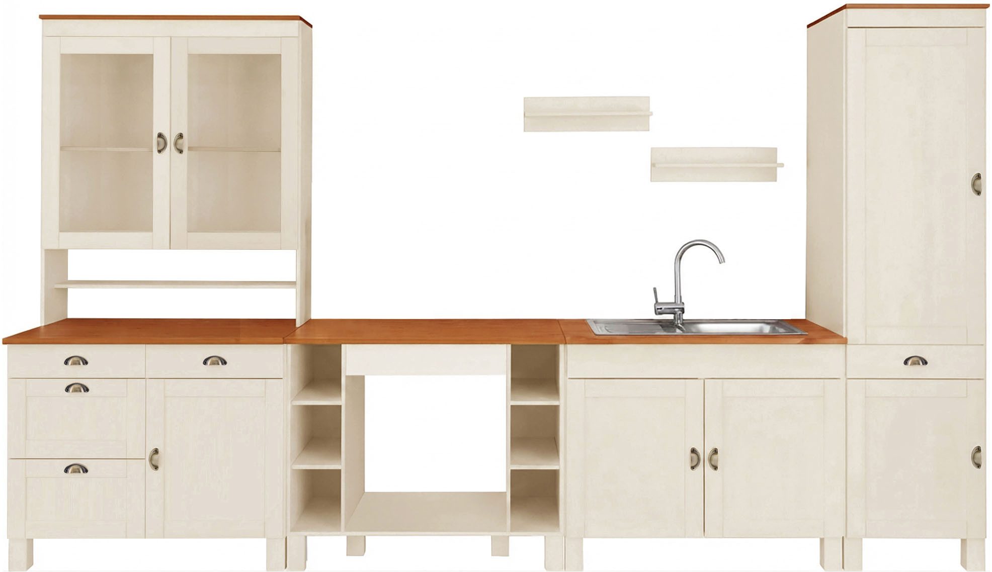 Home affaire Küchenzeile Oslo, Breite 350 cm, in 2 Tiefen, ohne E-Geräte
