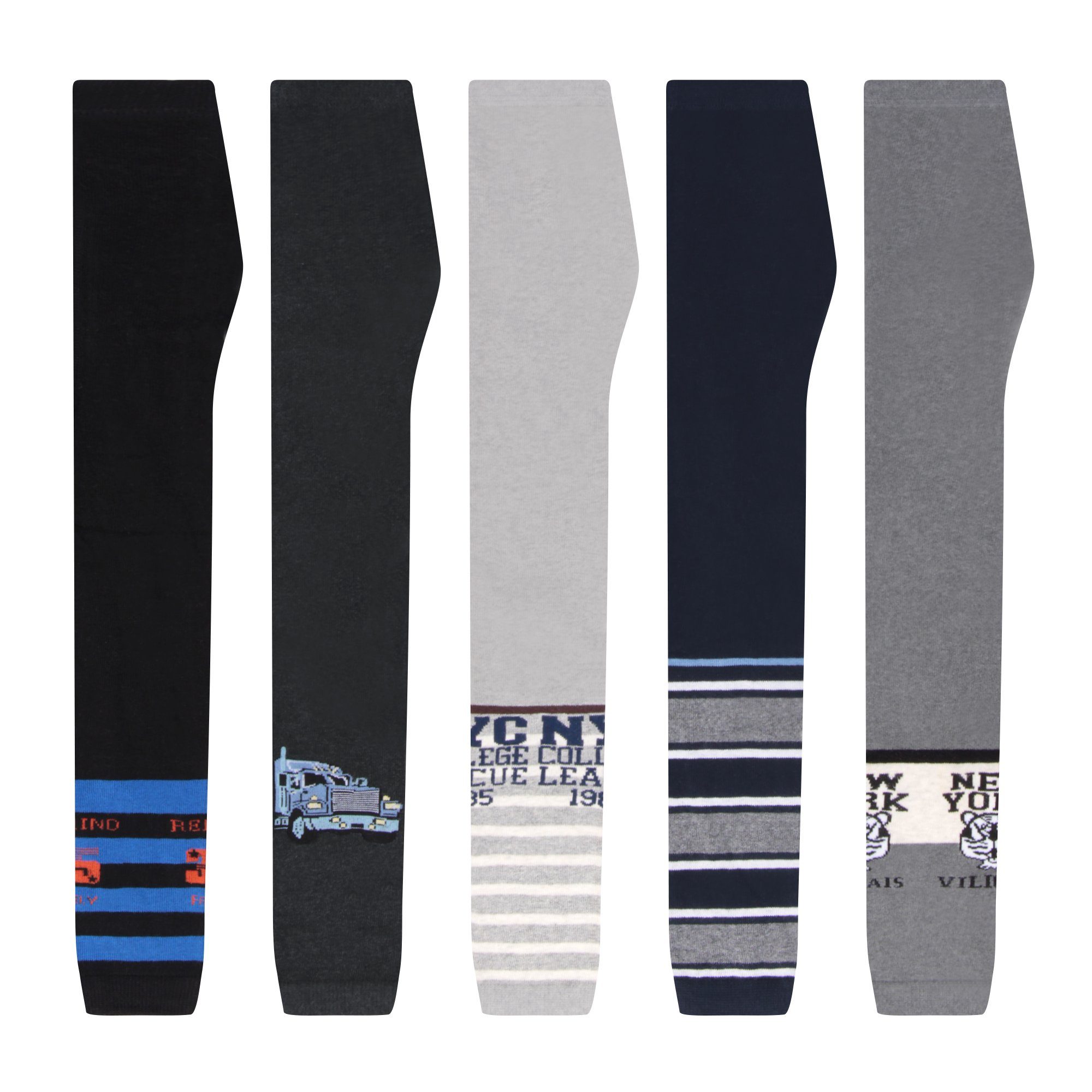 Strickstrumpfhose 2752 (5er-Packung) Leggings ohne Füße Knöchellang aus Baumwolle