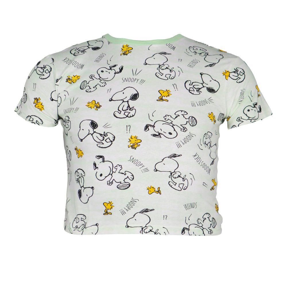 Snoopy Print-Shirt Peanuts Snoopy Jugend Mädchen Bauchfrei Oversize T-Shirt Shirt Gr. 134 bis 170, Baumwolle