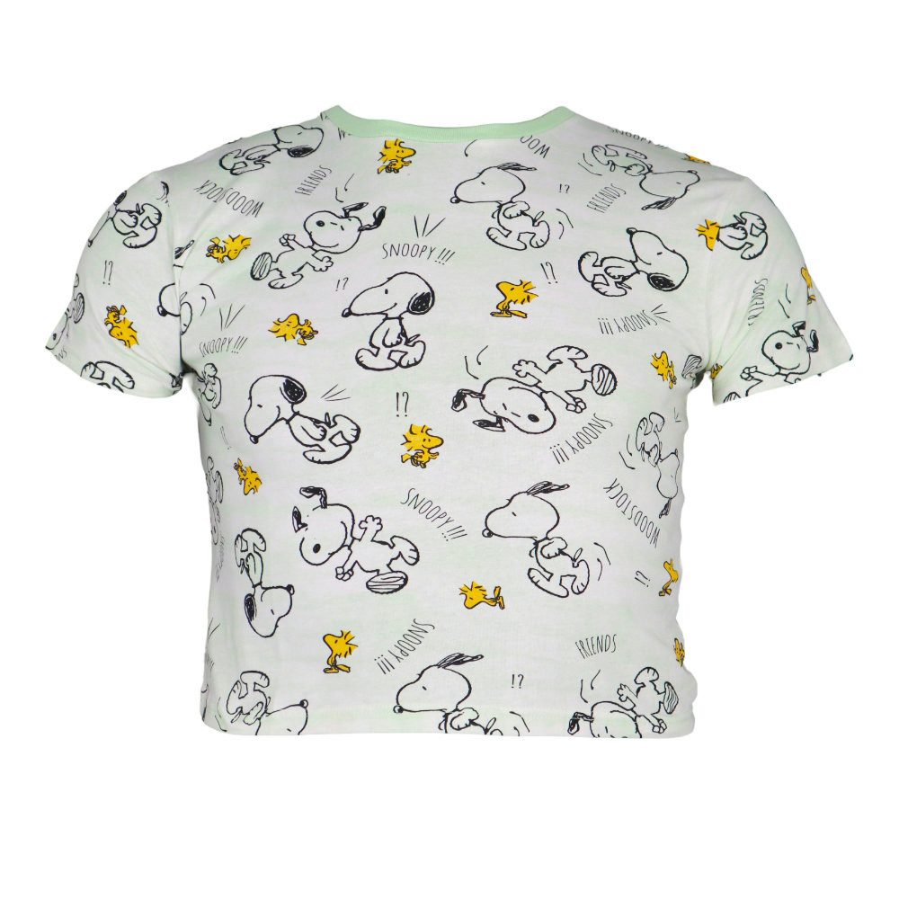 Print-Shirt Peanuts Snoopy Jugend Mädchen Bauchfrei Oversize T-Shirt Shirt