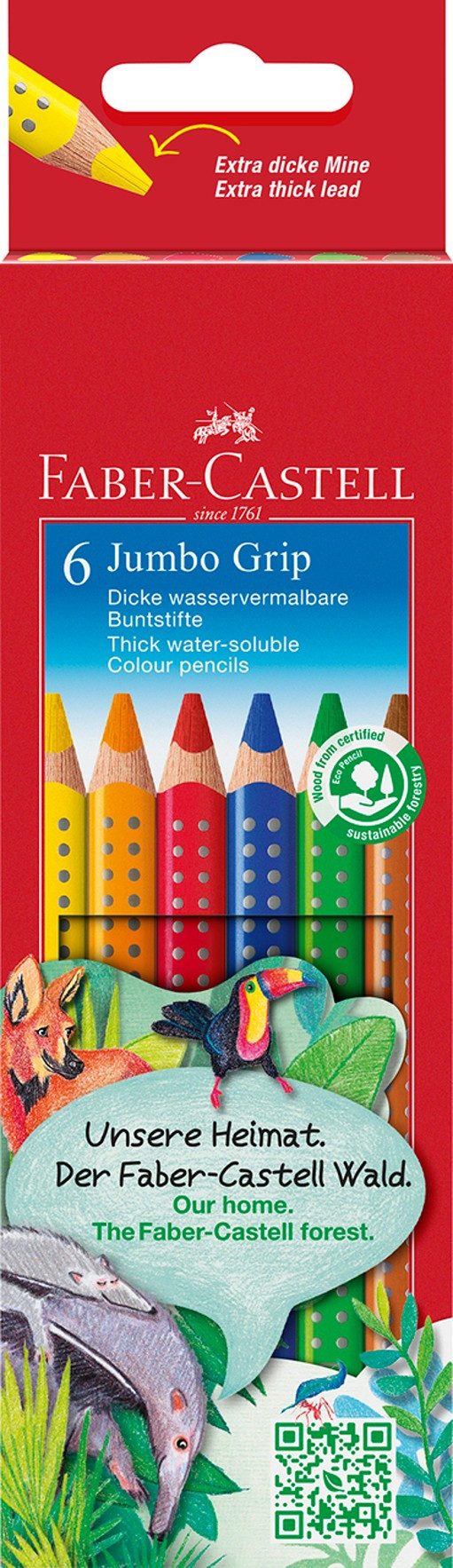 Faber-Castell Buntstift Jumbo Grip, Premium Farbstifte für kleine und große Künstler verschiedene Sets