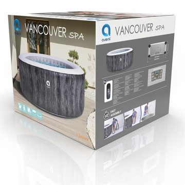 Avenli Whirlpool Selection Vancouver Spa Ø 175 cm, (Komplettset), 175x70cm für bis zu 4 Personen