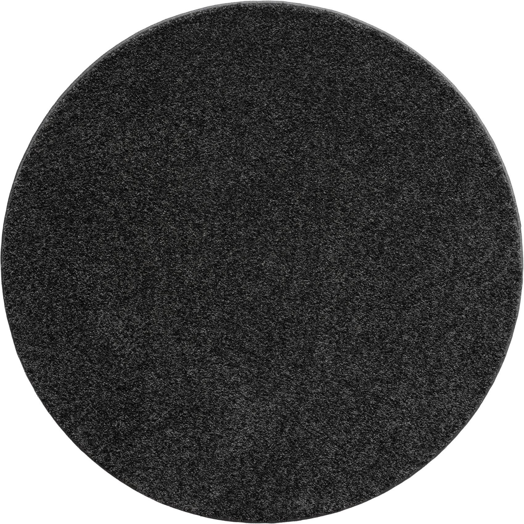 Floornovo Teppich Indoor Teppich Anthrazit versch. Größen - rechteckig für alle Innenräu, rund, Trocken- und Feuchträume