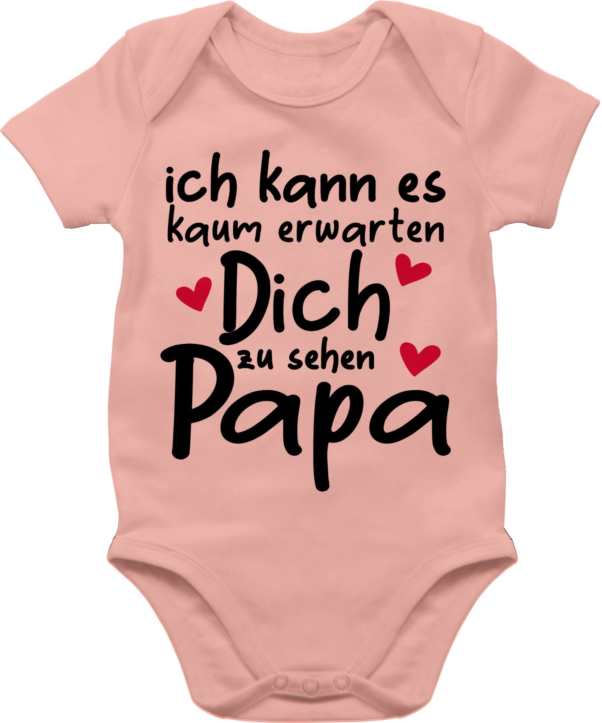 Shirtracer Shirtbody Ich kann es kaum erwarten dich zu sehen Papa Geschenk Vatertag Baby
