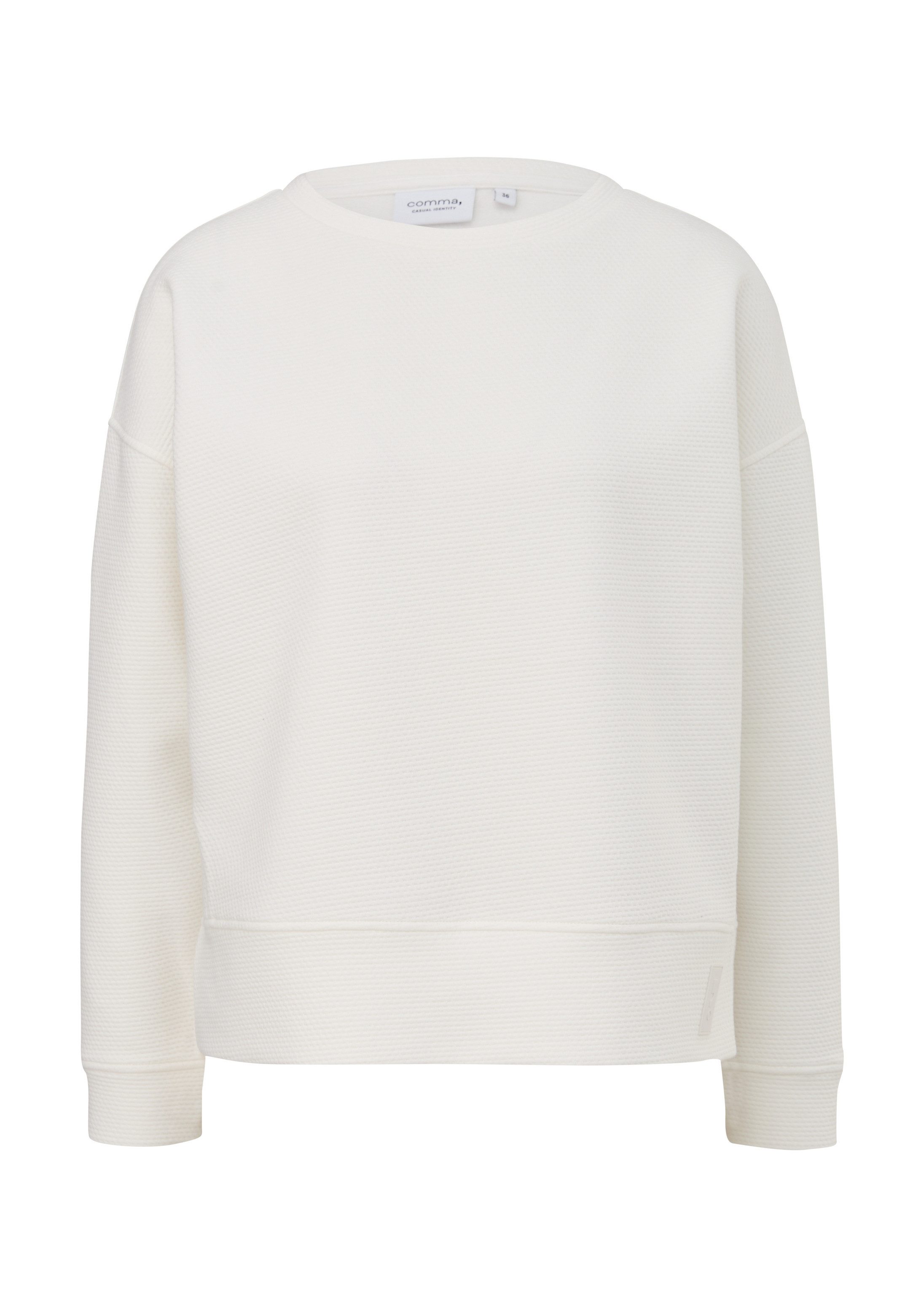 comma Sweatshirt Sweatshirt Sweatshirt mit Strukturmuster
