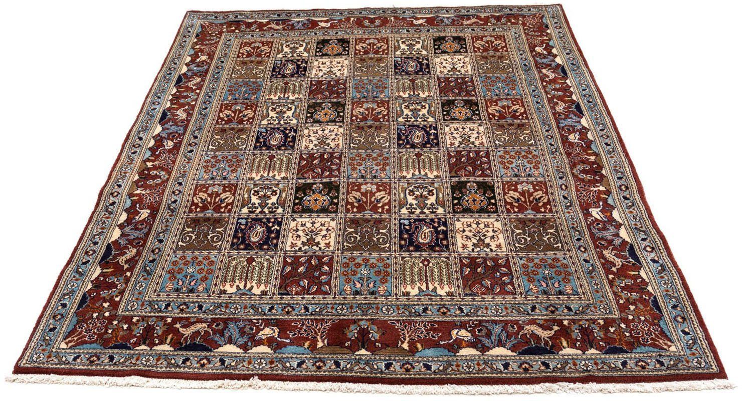 Wollteppich Moud Figurativ Blu chiaro 196 x 148 cm, morgenland, rechteckig, Höhe: 10 mm, Unikat mit Zertifikat | Kurzflor-Teppiche