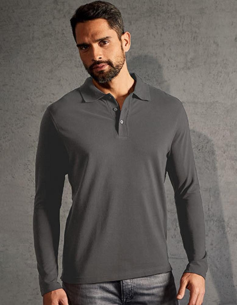 Langarm-Poloshirt Herren Langarm-Polo Heavy Polo Longsleeve