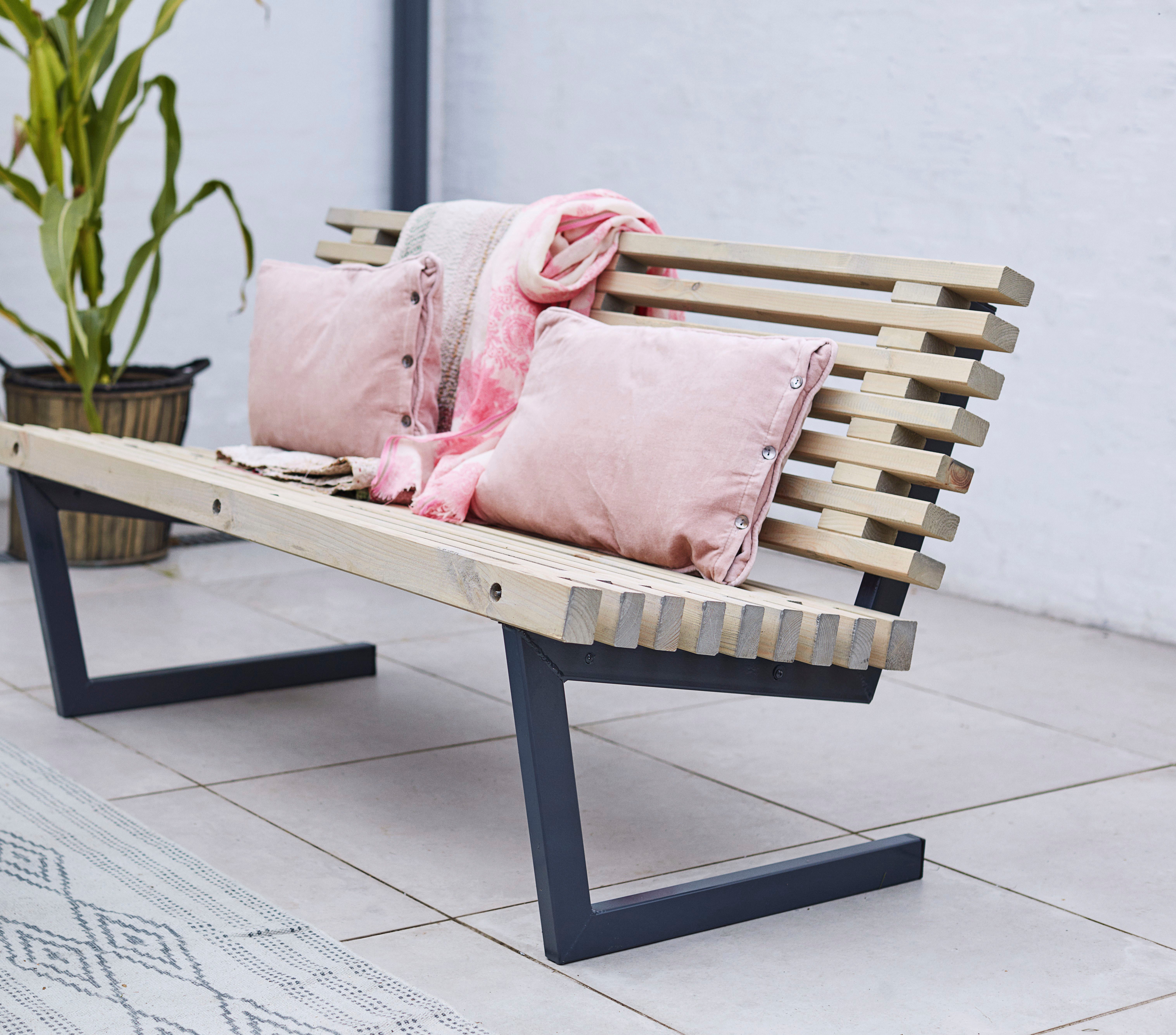 PLUS Sitzbank Siesta Sofa, TOPSELLER! (1-St., Holzbank, OTTOs Choice), 138x49/69x43/75 cm, rustikal, aus Nadelholz