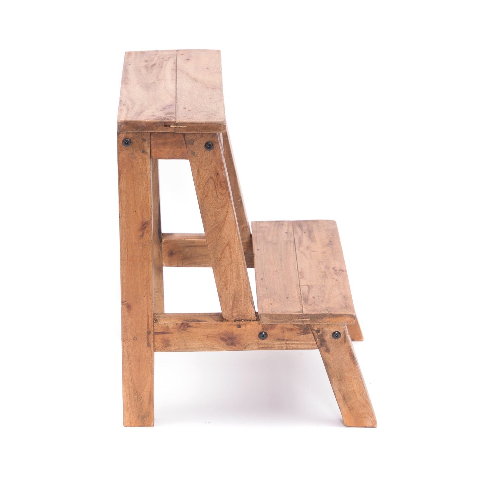 DESIGN DELIGHTS Hocker PFLANZEN HOCKER "FICUS", Mahagoni Holz, 2 Stufen
