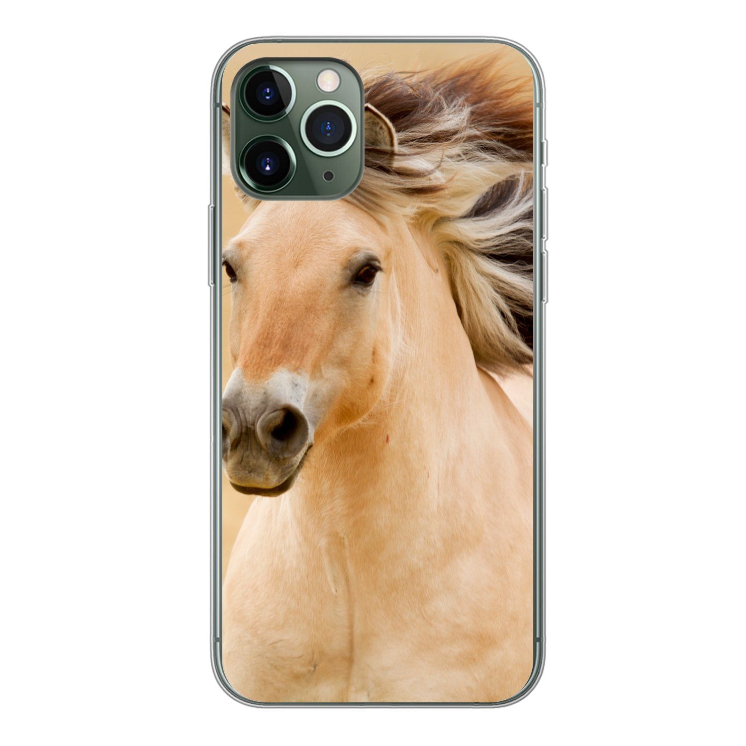 MuchoWow Handyhülle für Apple iPhone 11 Pro Pferde - Tiere - Mähne - Porträt, Smartphone-Bumper, Print, Handy Schutzhülle Dünn