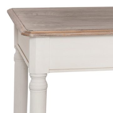 99rooms Esstisch Ravenna Pappel Weiß Hellbraun (Esstisch, Tisch), aus Massivholz, rechteckig, mit Schublade, viel Stauraum, Landhausstil