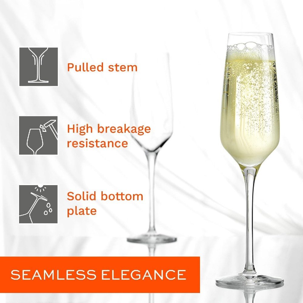 Stölzle Sektglas Stölzle Lausitz Experience Sektkelch 188 ml 6er Set, Glas