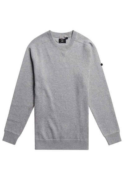 Superdry Sweater Superdry Herren Sweater STUDIOS ESSENTIAL COTTON Pale Rock Grit Grau