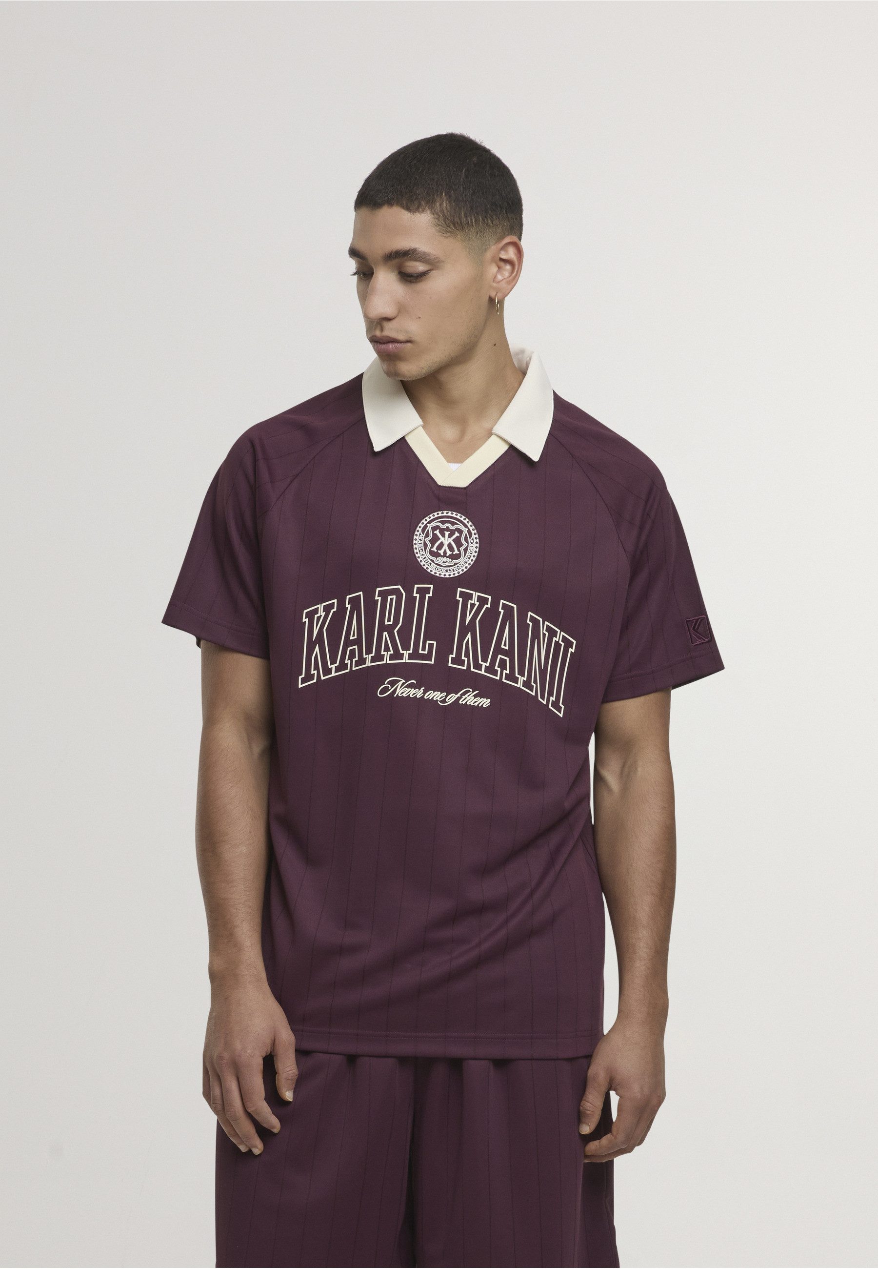 Karl Kani T-Shirt Karl Kani Heritage Emblem Shadow Pinstripe Soccer Jersey (1-tlg)