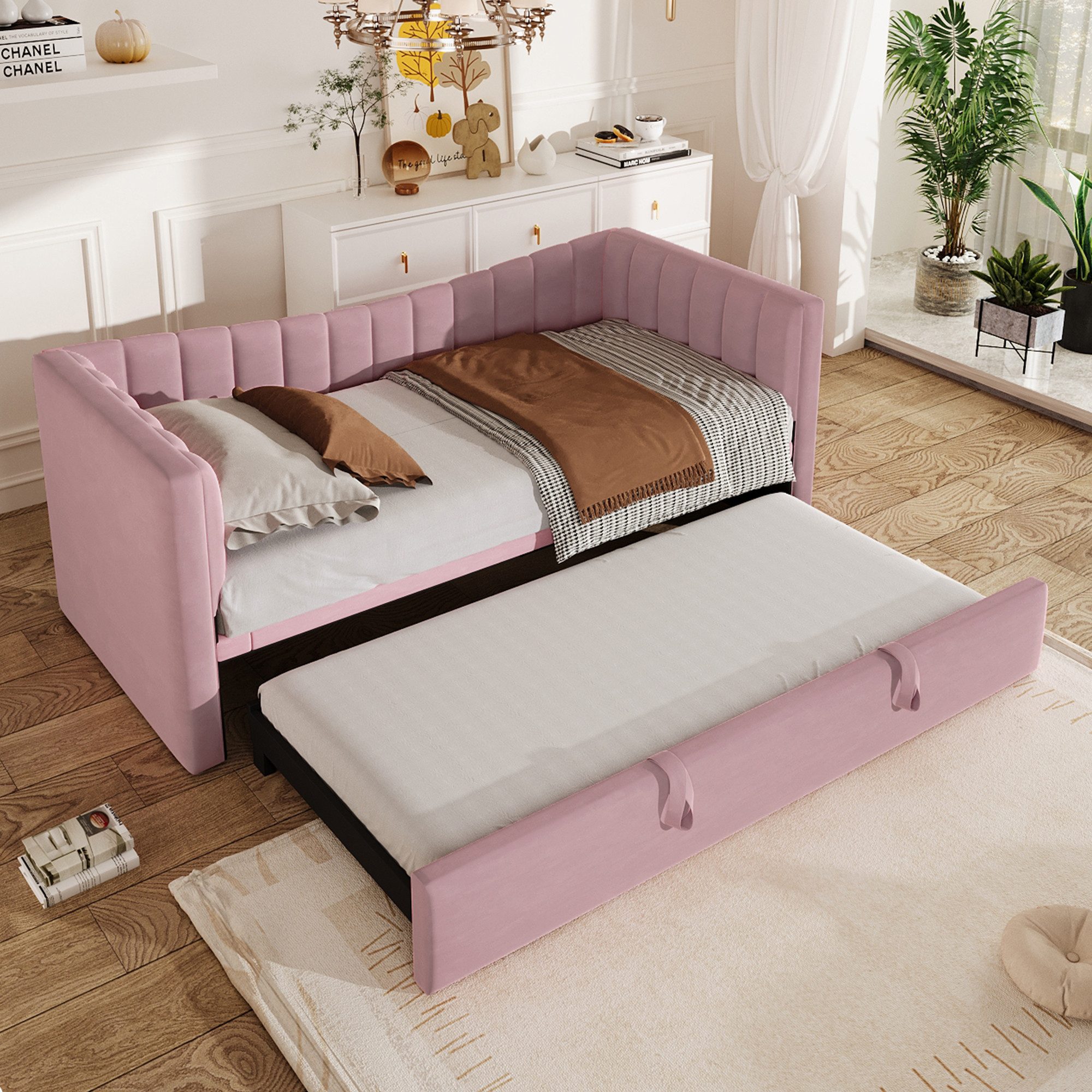 Merax Daybett 90x200cm/180x200cm mit Ausziehbett (1 günstig online kaufen