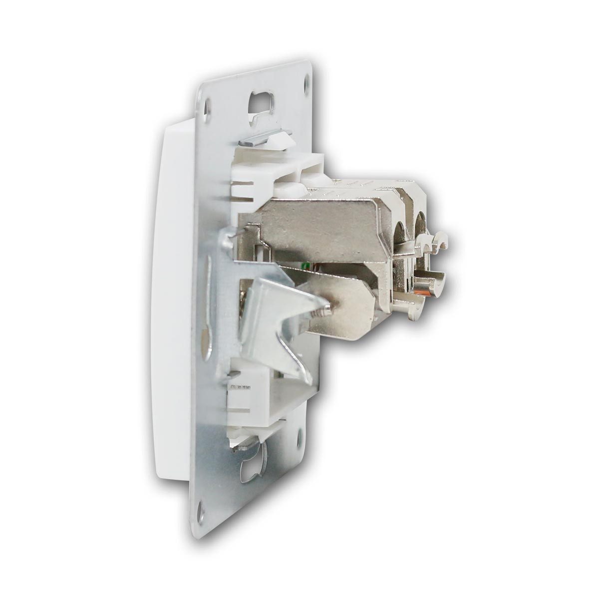 McPower FLAIR 2-fach Netzwerk-Dose CAT6A, weiß, UP Netzwerk-Adapter