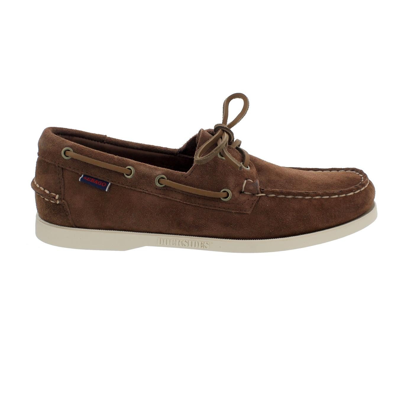 Sebago Sebago Docksides, Velour Leather, dk. brown-brown dk., Men 7111PTW-901 Bootsschuh