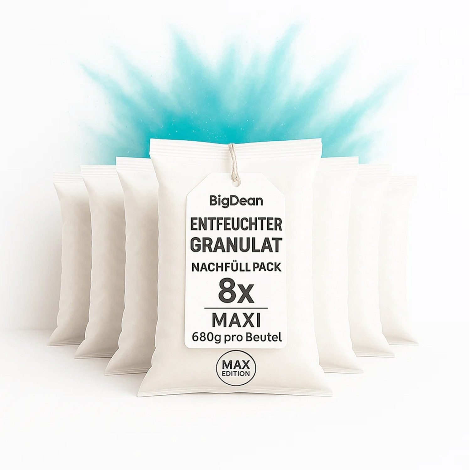 BigDean Granulat-Luftentfeuchter 8 Stück Luftentfeuchter Nachfüllpack Maxi günstig online kaufen