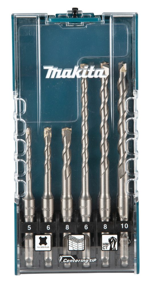 Makita Bohrersatz Makita SDS-PLUS Bohrer-Set 6-tlg. Centering tip E-15730, (6-tlg)