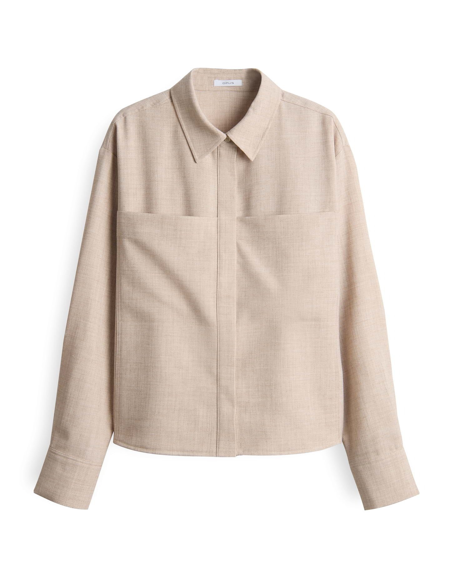 OPUS Hemdbluse FELANGE Boxy in Twillstruktur lockere Passform, natürlicher Griff, pflegeleicht