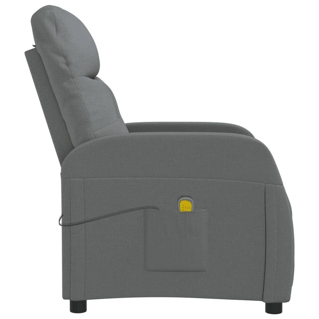 geformt, Massagesessel Relaxsessel,hoher DOTMALL Dunkelgrau ergonomisch Sitzkomfort, Stoff
