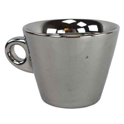 Tasse Kaffetasse ca. 200 ml in Silber oder Gold Tasse Dekotasse Teetasse, Keramik, lebensmittelecht