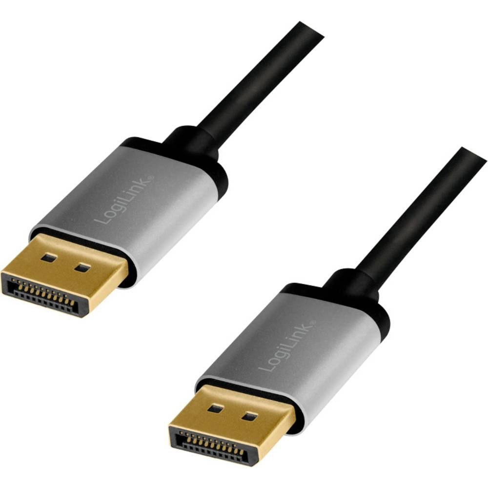 DisplayPort-Kabel, DP/M zu DP/M, 4K/60 Hz, Alu,1 Audio- & Video-Kabel