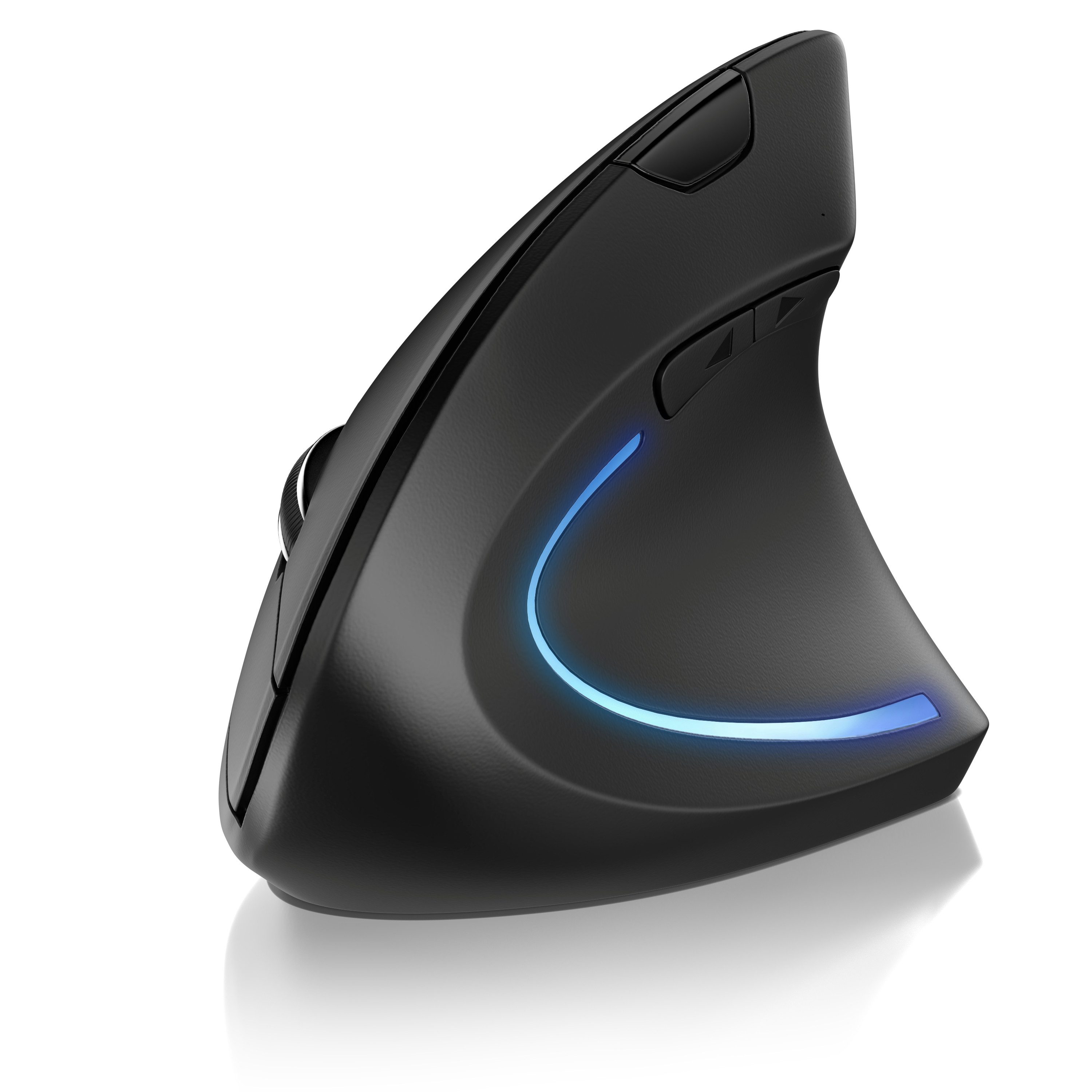 CSL kabellos, vertikal, optisch, 2,4 GHz, ergonomisch, Rechtshänder ergonomische Maus (Funk, 6 Tasten, 800 / 1200 / 1600 DPI, USB-Nano-Empfänger, Plug-and-Play)