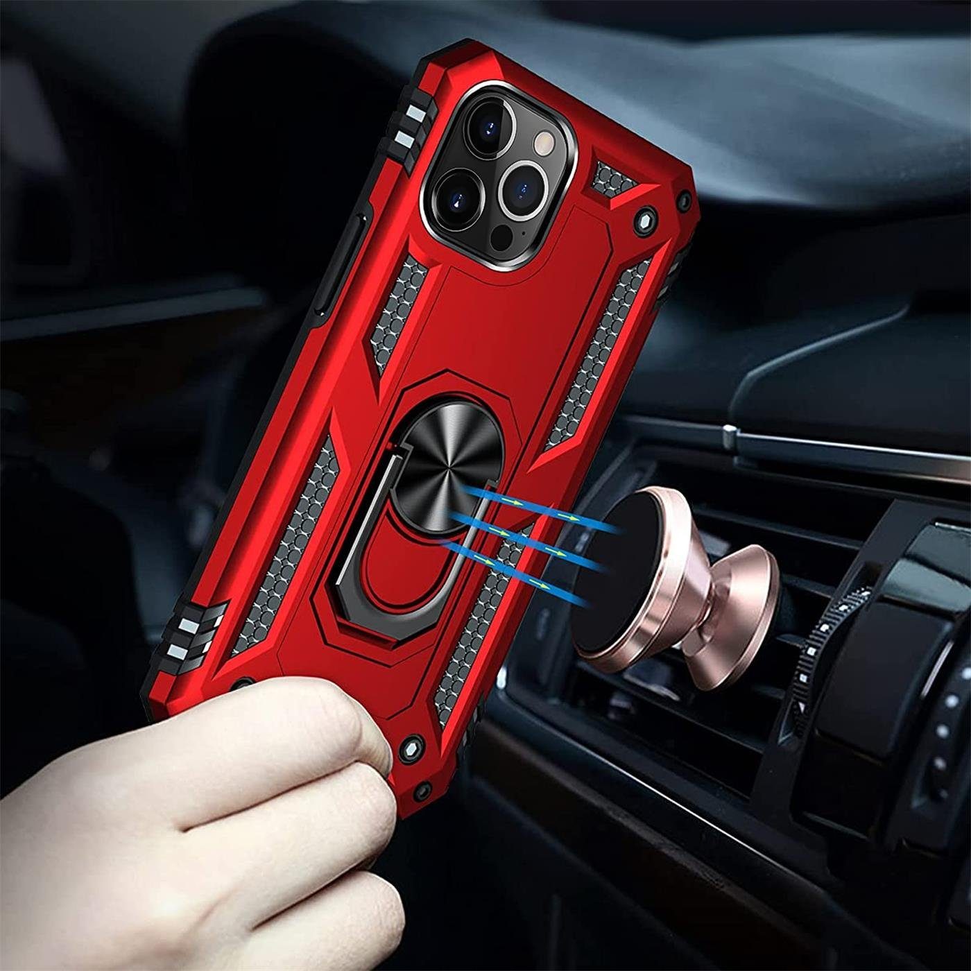 CoolGadget Handyhülle Blau als 2in1 Schutz Cover Set für das Apple iPhone 12 Pro Max 6,7 Zoll, 2x Glas Display Schutz Folie + 1x TPU Case Hülle für iPhone 12 Pro Max