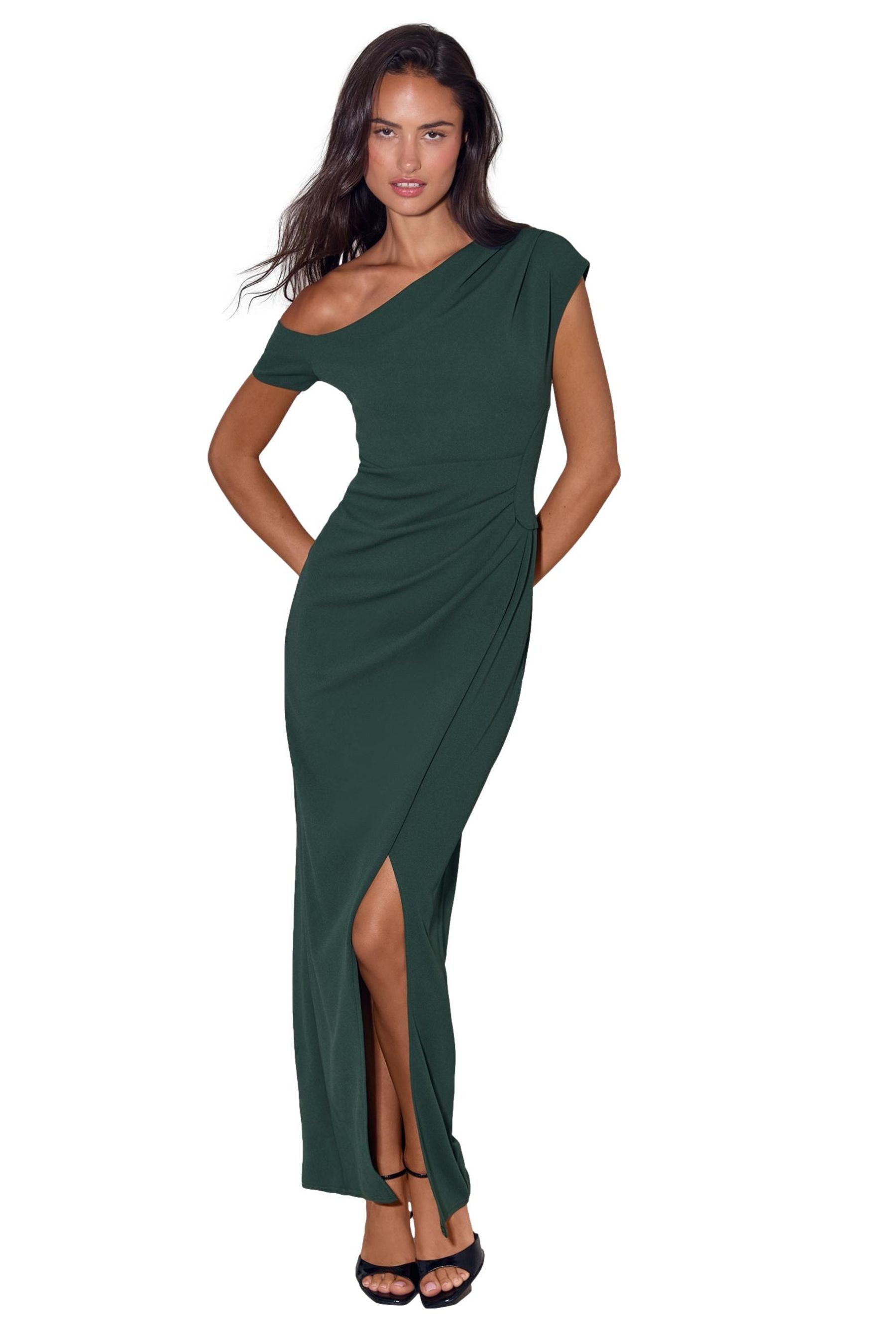 LIPSY Maxikleid Lipsy Maxikleid mit geraffter Taille, Regular (1-tlg)