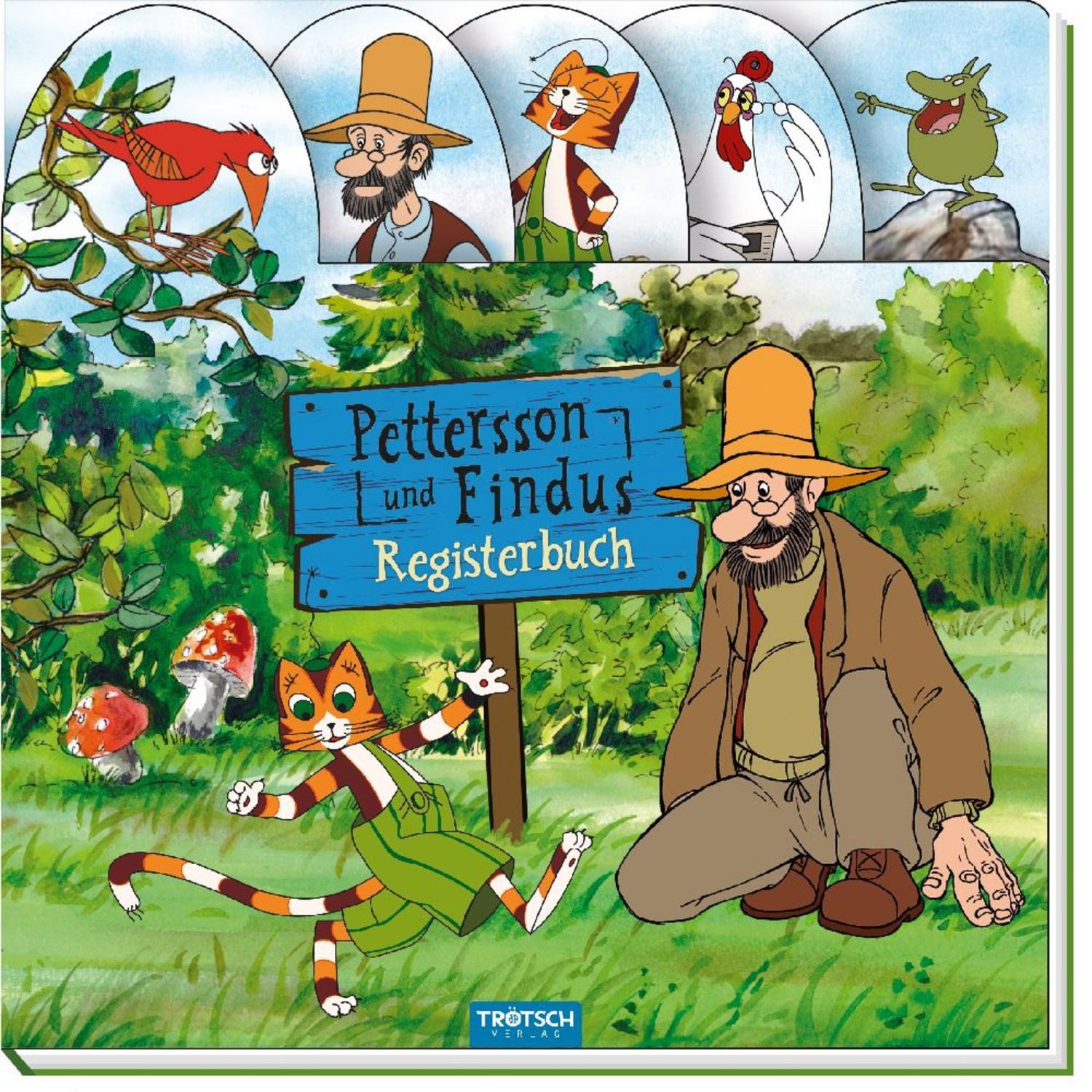Trötsch Pettersson und Findus Registerbuch mit Klappen / diverse