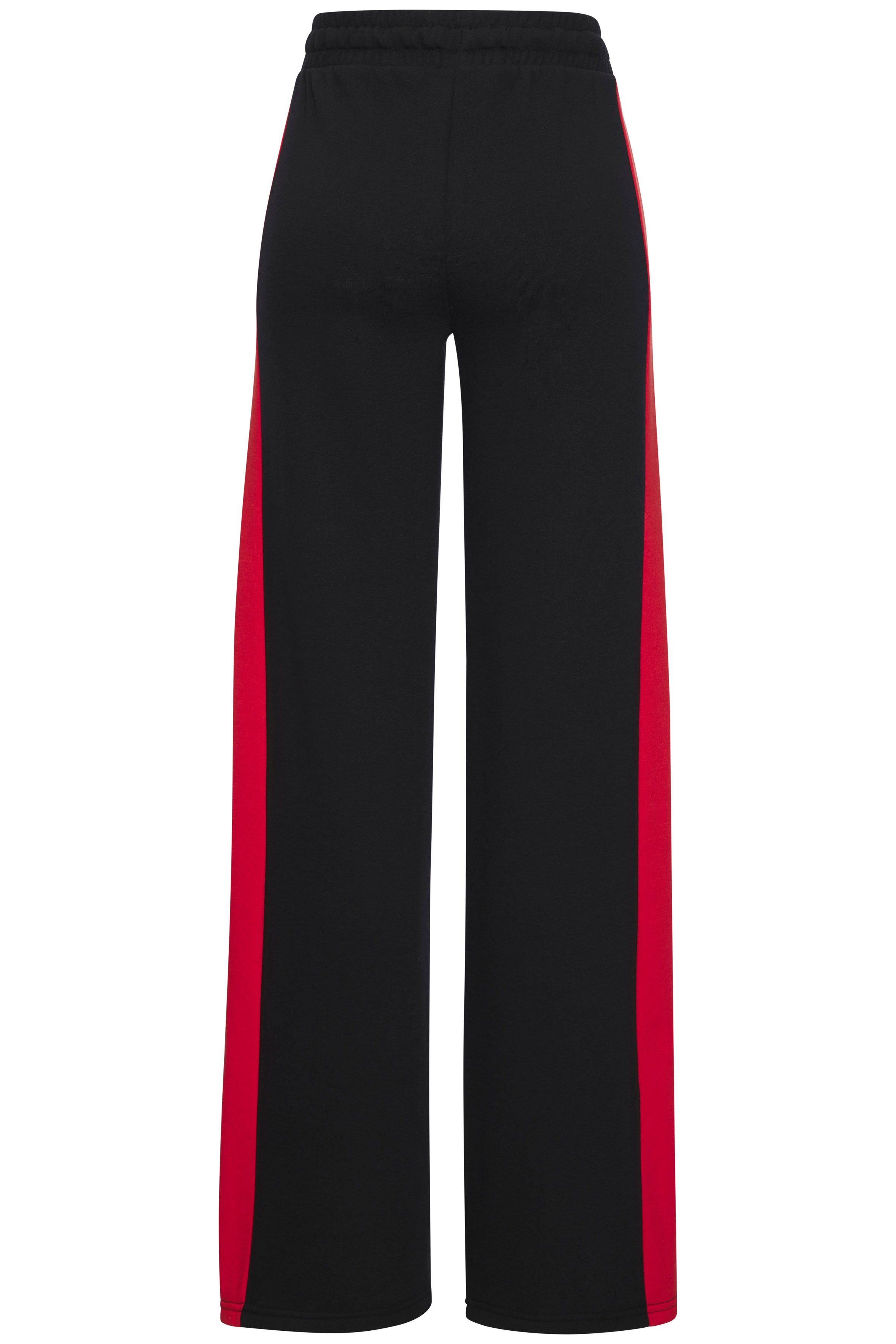 Bench. Loungewear Loungehose mit Seitenschlitzen am Beinsaum und Silikon Logo Badge, Loungewear