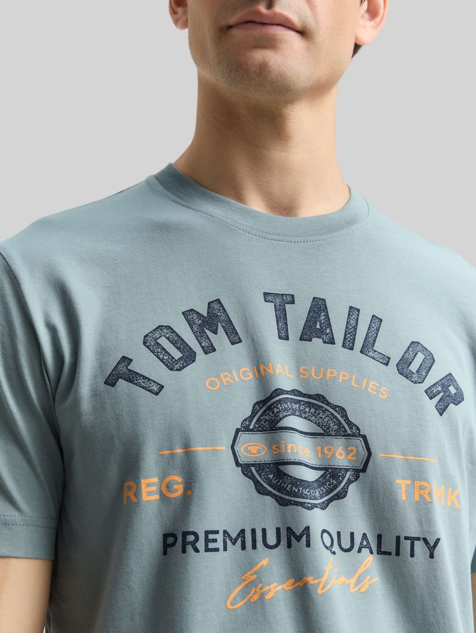 TOM TAILOR T-Shirt T-Shirt (im Einserpack) T-Shirt mit Logo-Print