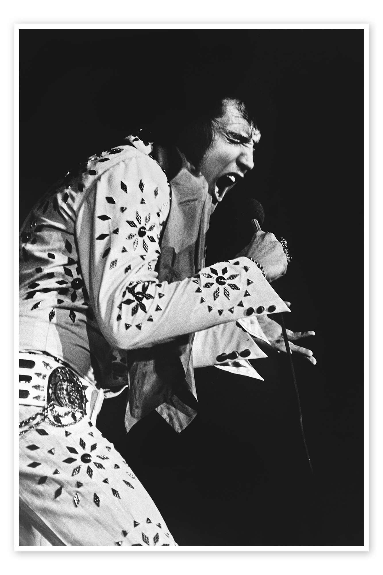 Posterlounge Wandbild Elvis Presley auf Tournee 1972, Bridgeman Images, erhältlich als Poster, Leinwandbild, Wandsticker oder Acrylglasbild