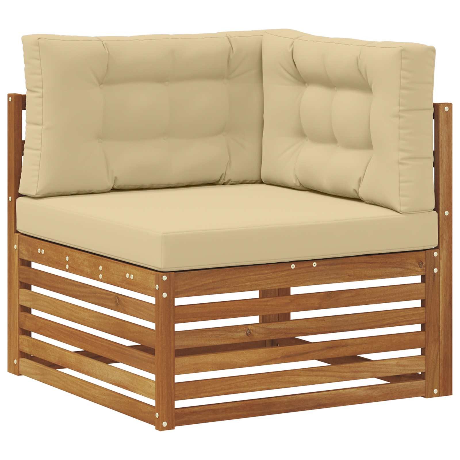 vidaXL Sofaelement Outdoor Ecksofa Massivholz Natur (1 St)