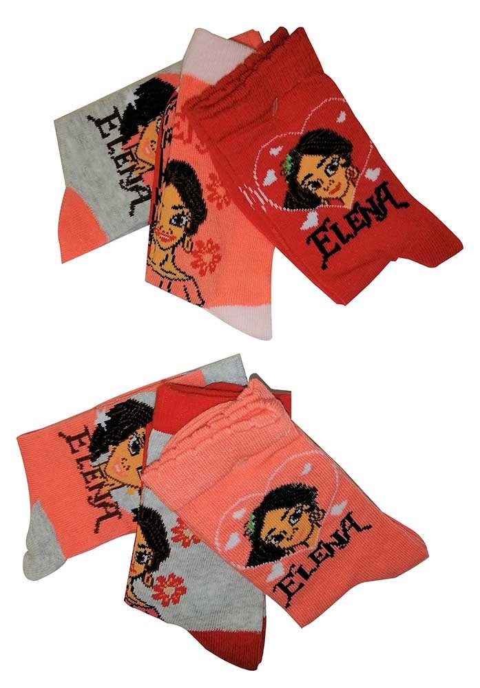 Disney Socken Elena von Avalor 6er Pack Kinder Socken Gr. 31/34 (6-Paar, 6 Paar)