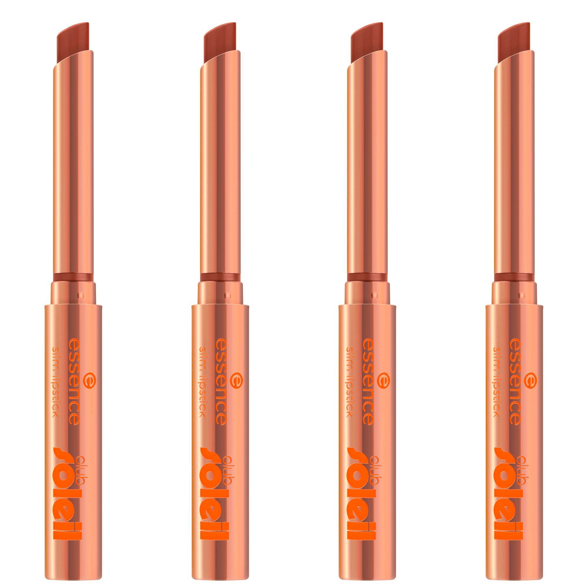 Essence Lippenstift club SOLEIL slim lipstick, 4-tlg.