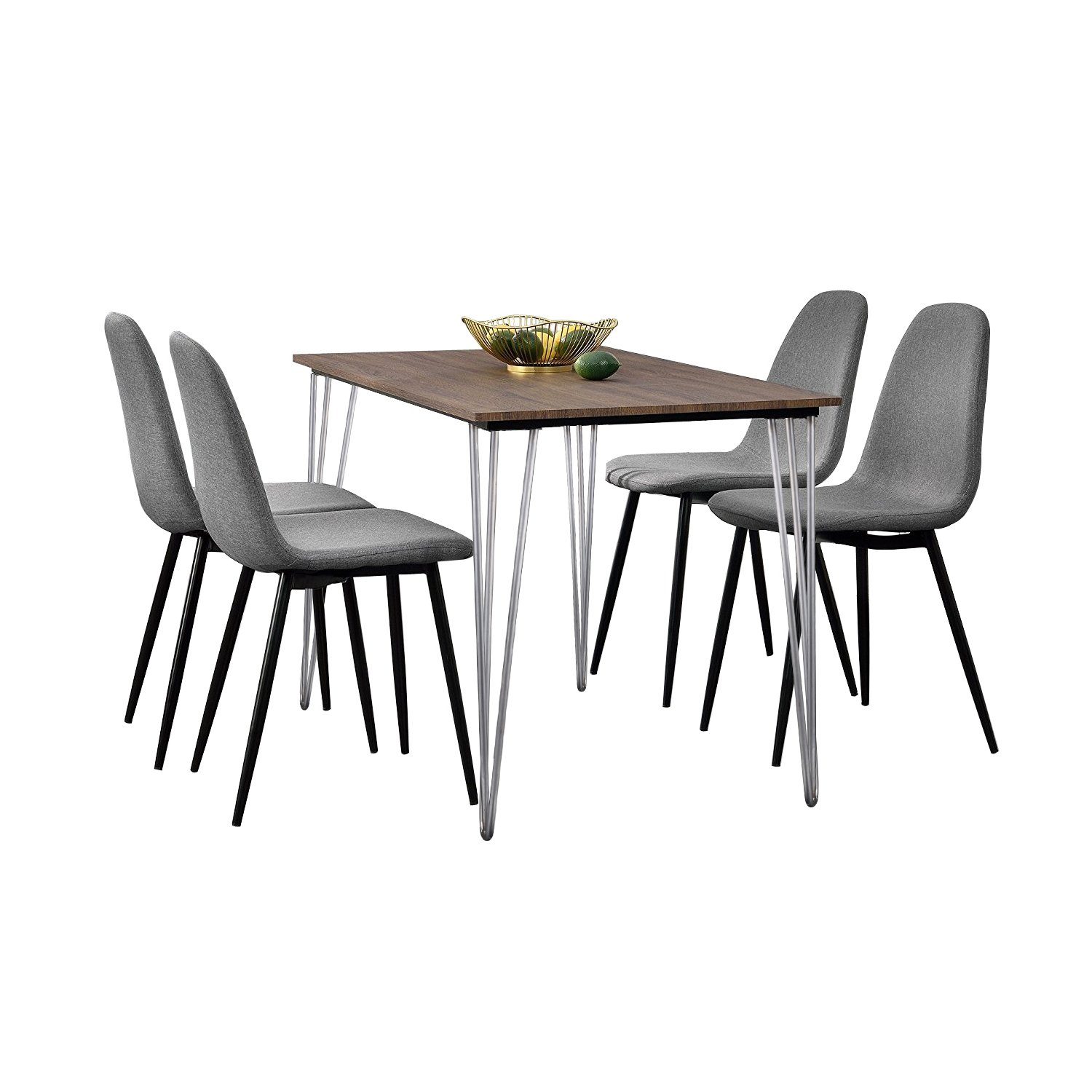 Zelsius Tischbein 4er Set Tischbeine aus Stahl, (H) 60 cm, grau, 3 Streben