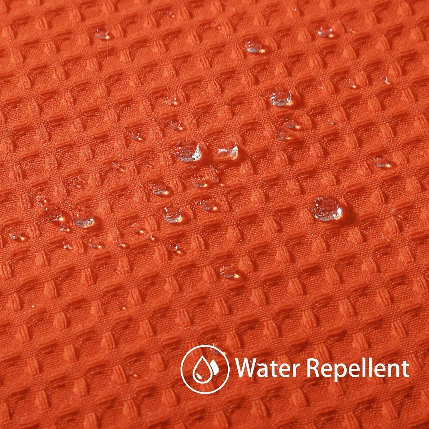 LuxusKollektion Duschvorhang Waffel Duschvorhang Metall Duschvorhangringe Stoff 182x182cm Orange