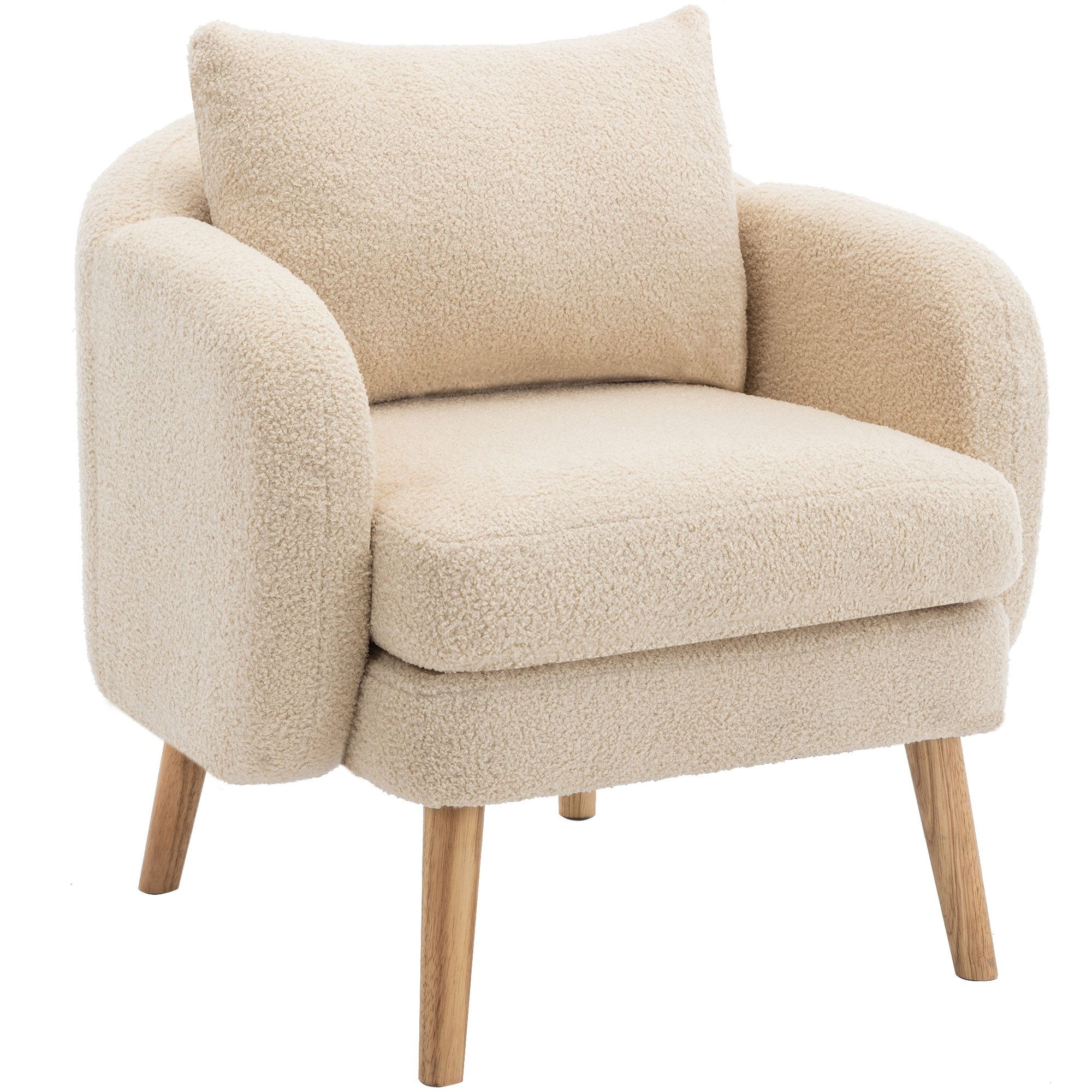Merax Sessel mit Zierkissen und Massivholzbeine, günstig online kaufen