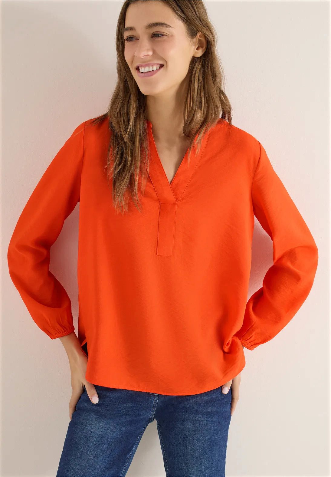CECIL Langarmbluse Bluse in Unifarbe (1-tlg) günstig online kaufen