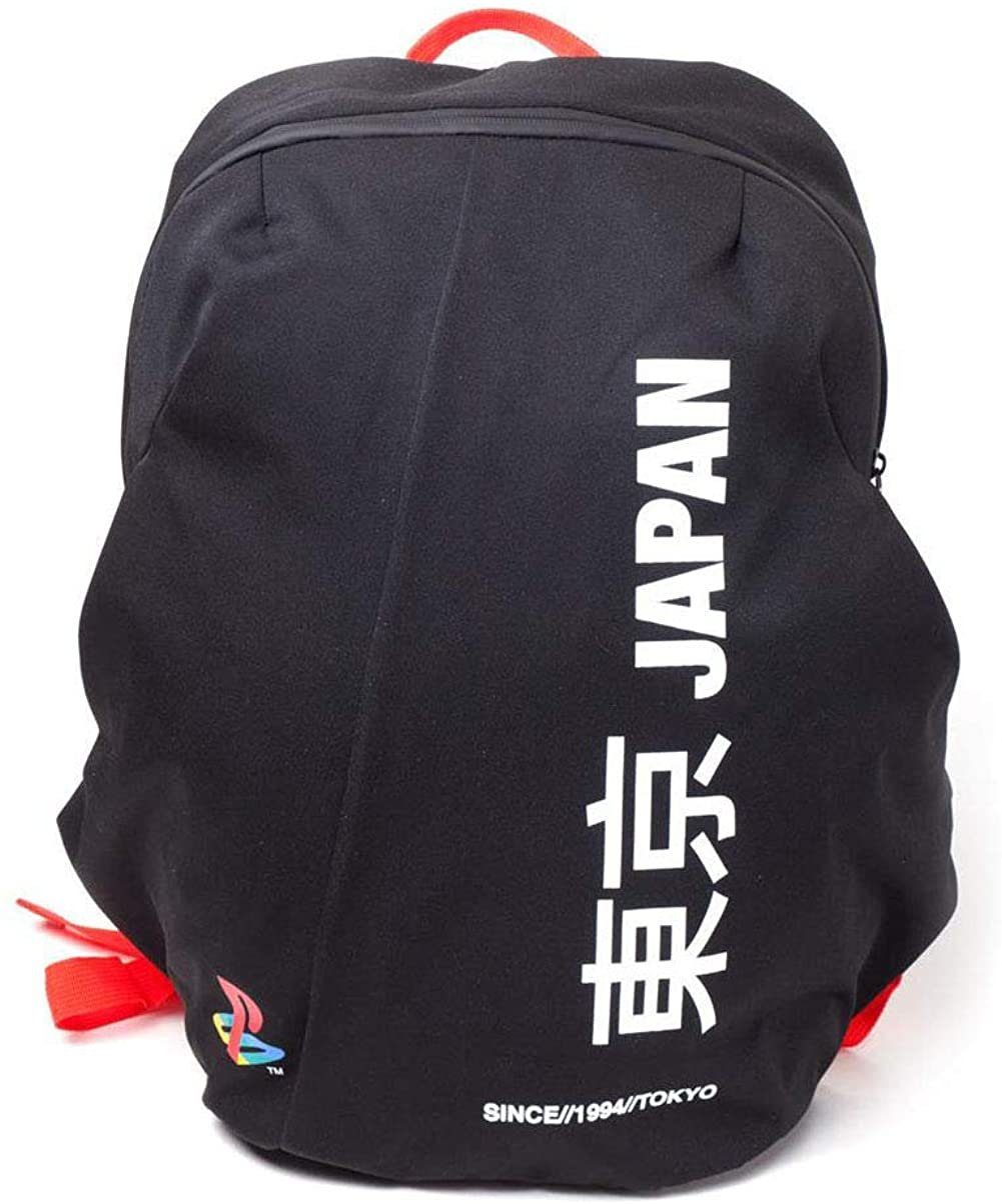 Playstation Freizeitrucksack Playstation Japan Since 1994 Tokyo Seamless Functional Backpack Rucksack 44 X 37 cm Schwarz
