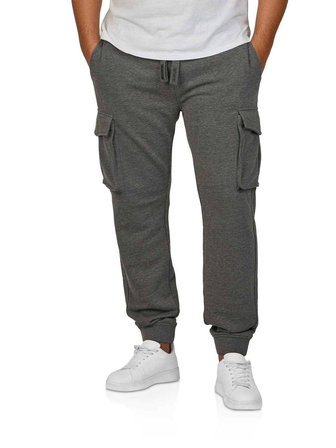 riverso Sweathose Herren Trainigshose RIVLoris Regular Fit Jogginghose mit Cargotaschen