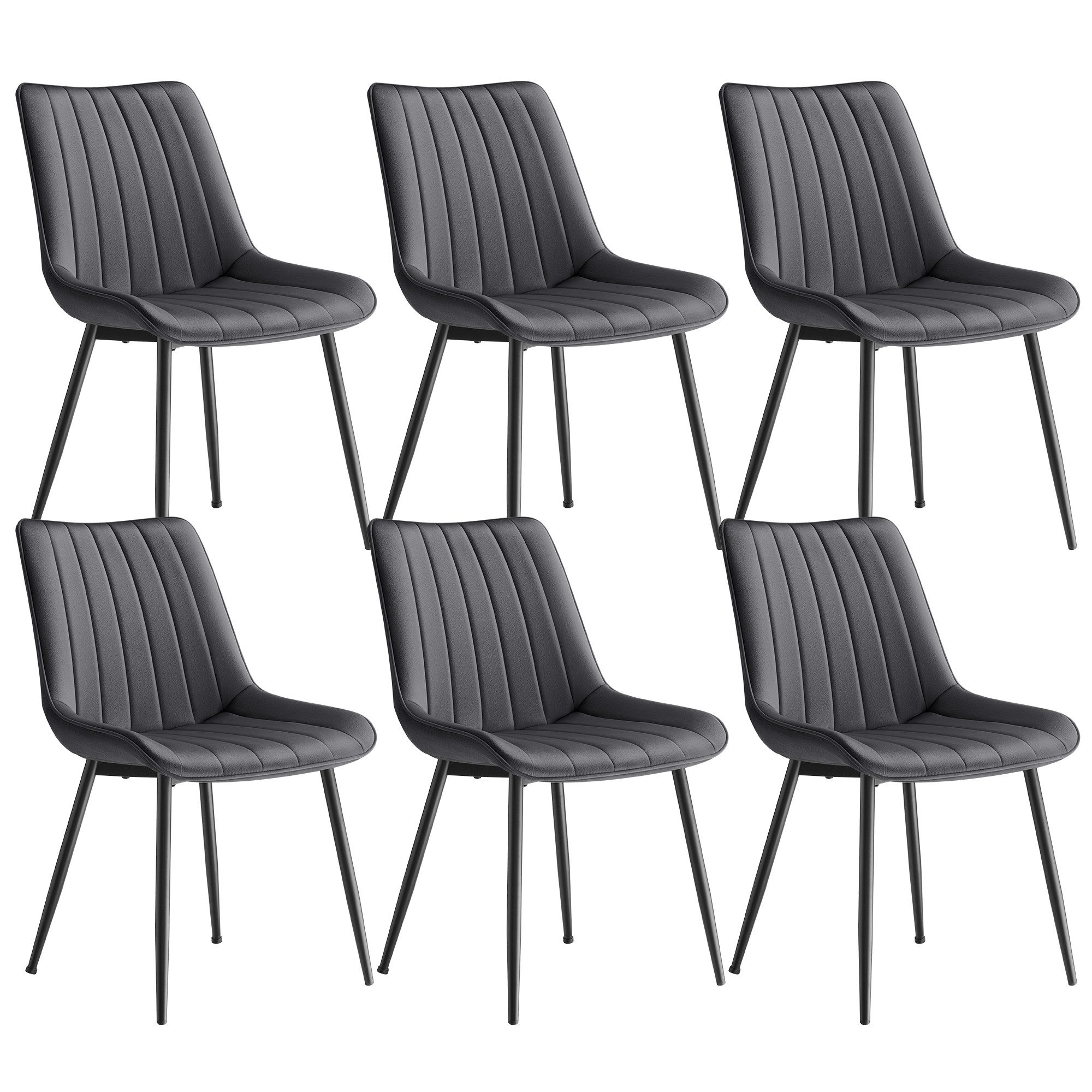 SONGMICS Esszimmerstuhl (6 St), Küchenstuhl, Samt,Polsterstuhl, günstig online kaufen