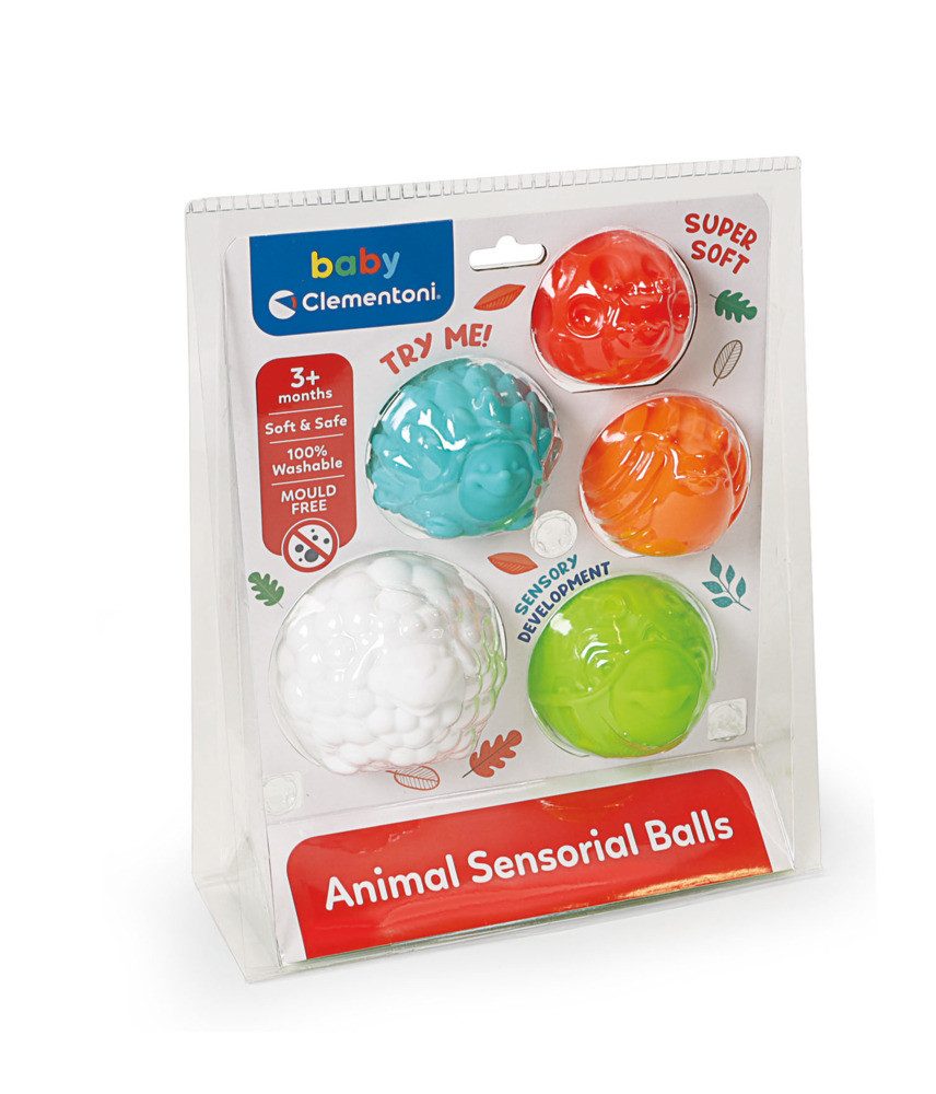 Clementoni® Spielball Sensorische Tierbälle 5 Stück