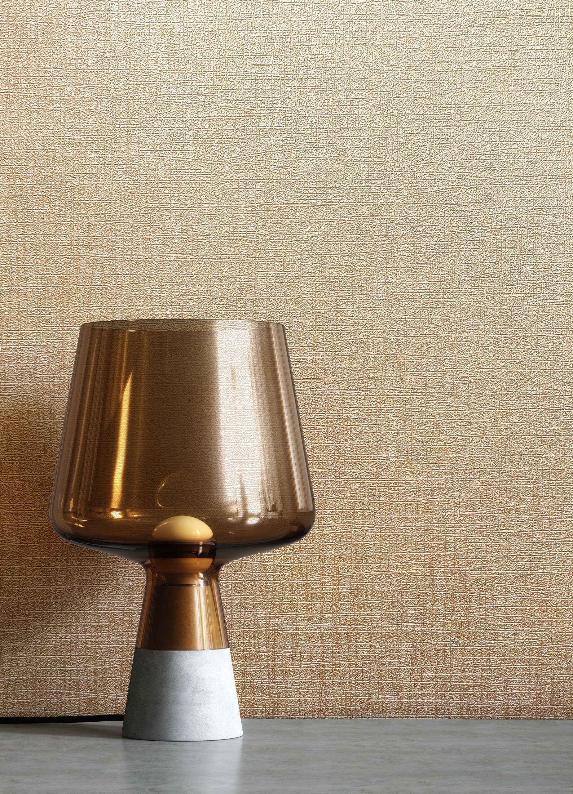 Newroom Vliestapete, Gold Tapete Uni Glänzend günstig online kaufen