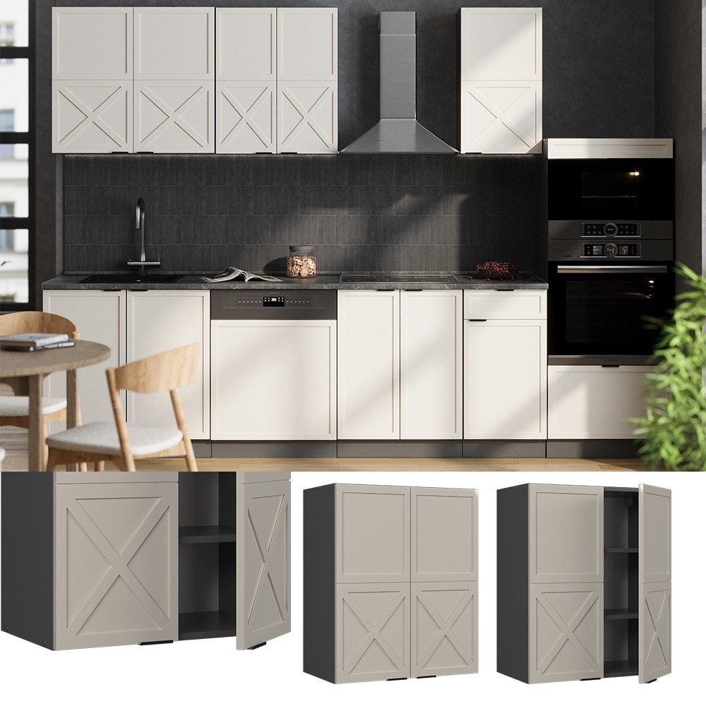Vicco Hängeschrank Fame-Line, GrauBeige/Anthrazit, 60 cm (1-St) – Bild 2 von 5