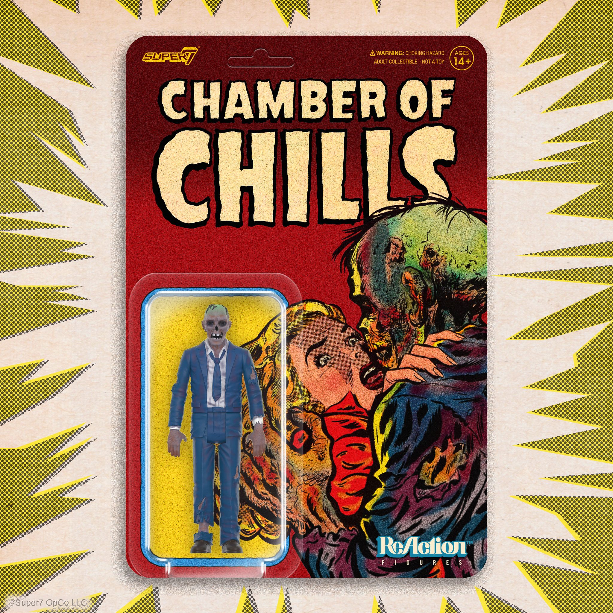 Super7 Actionfigur PRE-CODE HORROR CHAMBER CHILLS HEARTLESS ZOMBIE REACTION ACTIONFIGUR